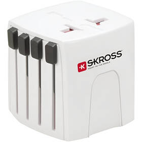 Cestovní adaptér SKROSS pro 150 zemí MUV Micro, 2.5A max. bílý

