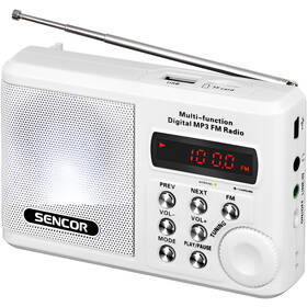 Radiopřijímač Sencor SRD 215 W bílý

