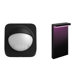 Venkovní svítidlo Philips Nyro White and Color Ambiance, sloupek - černé + Detektor pohybu Philips Hue Outdoor (8719514342262) černé 


