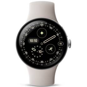 Chytré hodinky Google Watch 4 41 mm - Porcelain / Silver stříbrné

