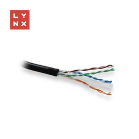 Kabel Lynx UTP Cat6, PE (Fca), celoměděný, venkovní, box 305m černý

