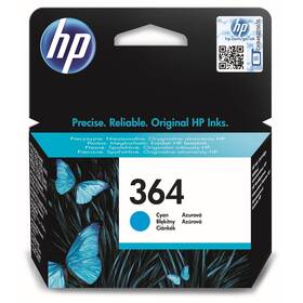 Inkoustová náplň HP 364, 300 stran azurová

