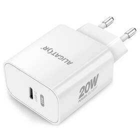 Nabíječka do sítě Aligator Power Delivery 20W, USB-C bílá

