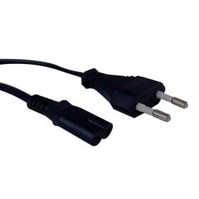Kabel GoGEN napájecí, 230V, dvou pólový, 1,8m černá barva

