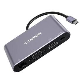 Dokovací stanice Canyon DS-14 8v1, PD 100W šedá

