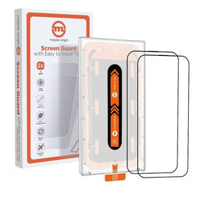 Tvrzené sklo Mobile Origin Orange Screen Guard na Apple iPhone 15 Pro s aplikátorem (2 ks) 

