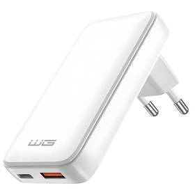 Nabíječka do sítě WG GaN 30W 1xUSB-C/1xUSB-A bílá

