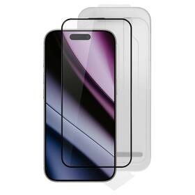 Tvrzené sklo Epico ImpactCeramic Glass 3D DF na Apple iPhone 14 Pro/15/16 s aplikátorem 

