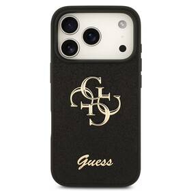 Kryt na mobil Guess Fixed Glitter 4G Metal Logo na Apple iPhone 18 Pro černý

