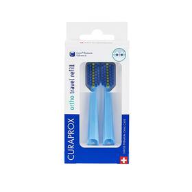 Náhradní hlavice CURAPROX Travel set ORTHO (2 ks) modrá

