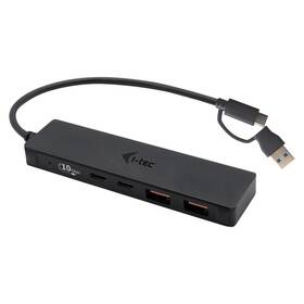 USB Hub i-tec USB-C Metal, 2x USB 3.0 + 2x USB-C černý

