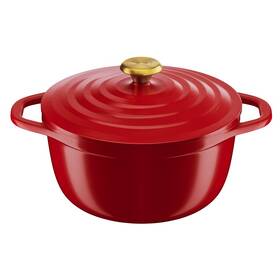 Kastrol s poklicí Tefal E2544655, 24 cm červený

