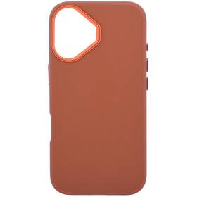 Kryt na mobil WG Leather Frame Magnet na Apple iPhone 16 hnědý

