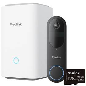 Videozvonek Reolink D340B + Hub 1 + 128GB microSD karta černý

