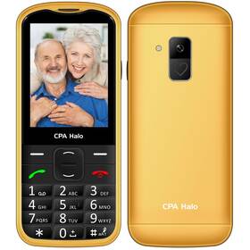 Mobilní telefon CPA Halo 28 Senior zlatá barva
