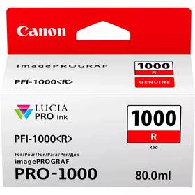 Inkoustová náplň Canon PFI-1000 R, 80 ml červená

