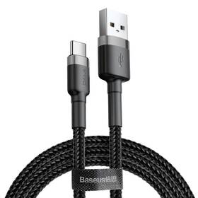 Kabel Baseus Cafule USB/USB-C, 3A, 1m černý/šedý

