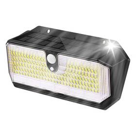 Nástěnné svítidlo Viking S282, solární, PIR černé

