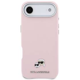 Kryt na mobil Karl Lagerfeld PU Karl and Choupette Heads Pins MagSafe na Apple iPhone Air růžový

