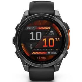 Chytré hodinky Garmin fenix 8 47 mm AMOLED - Slate Gray / Black Silicone Band 

