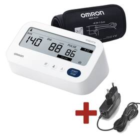 Tlakoměr na paži OMRON M3 Comfort AFib+ZDROJ (HEM-7196-FLE+AD) bílý

