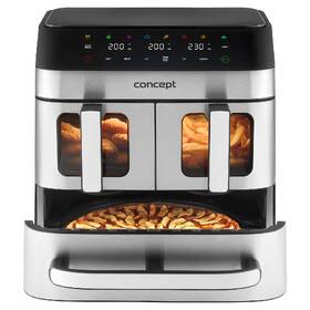 Fritéza horkovzdušná Concept FR9000 PIZZA TRIO 18,5 l černá/nerez

