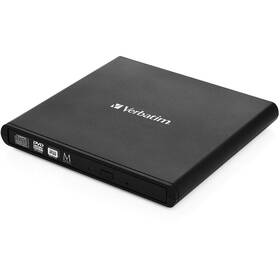 Externí DVD vypalovačka Verbatim CD/DVD Slimline USB 2.0 + Nero černá barva
