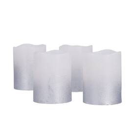 LED dekorace Solight LED svíčky, časovač, 6,5cm, stříbrná barva, 4xCR2032 součástí (4 ks) 


