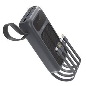 Powerbanka Spello by Epico ForcePack 5in1 20000mAh solární, s integrovanými kabely SP25 šedá


