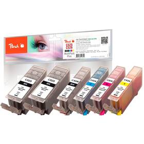 Inkoustová náplň Peach Canon PGI525/CLI526 MultiPac Plus, 2x19, 4x10 ml vícebarevná

