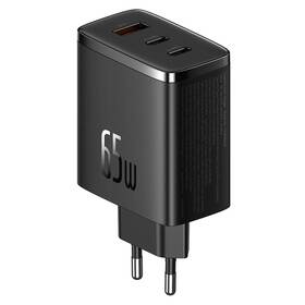 Nabíječka do sítě Baseus Cube Pro 65W, 2x USB-C, 1x USB černá

