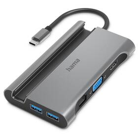 USB Hub Hama USB-C hub Connect2Mobile, multiport, LAN, 7 portů 

