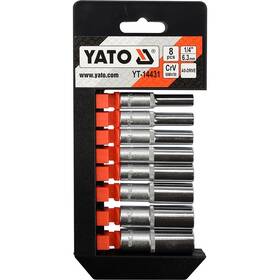 Sada hlavic YATO 1/4" 5,5-13 mm (8 ks) 

