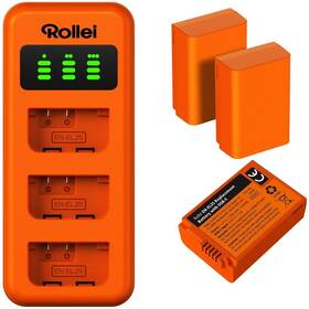 Nabíječka Rollei EN-EL25 Triple Charger Set (Nikon) oranžová

