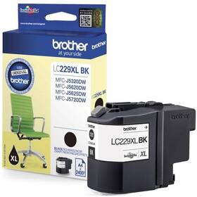 Inkoustová náplň Brother LC-229XL, 2400 stran černá

