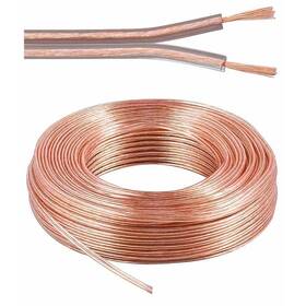 Reproduktorový kabel PremiumCord 100% CU měď. 2x1,5mm, 10 m měď

