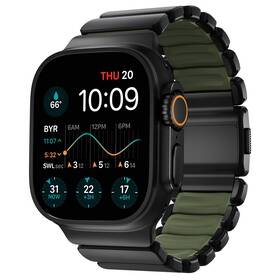 Řemínek NOMAD Stratos FKM na Apple Watch 45/46/49mm, titanový černý/zelený

