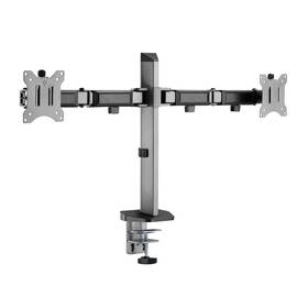 Držák White Shark AMENHOTEP II, pro 2 monitory, polohovatelný, pro úhlopříčky 17" - 32", max. nosnost 18 kg šedý

