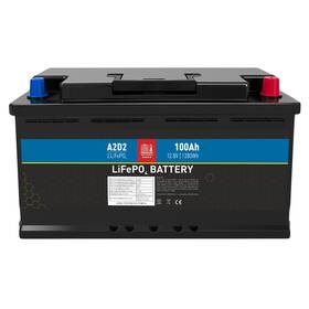 Akumulátor Avacom A2D2 baterie LiFePO4 12,8V 100Ah F15 SELF-HEAT Car Battery Case (REPT cells) černý

