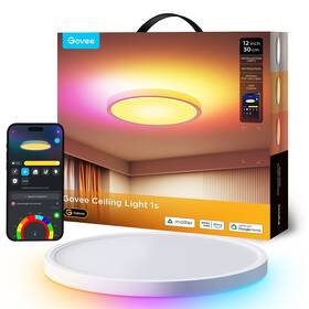 Stropní svítidlo Govee Ceiling Light RGBICWW Smart, 2400lm, 30cm, Matter bílé

