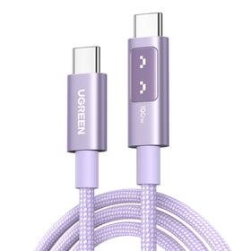 Kabel UGREEN USB-C/USB-C, 100W, 1m fialový

