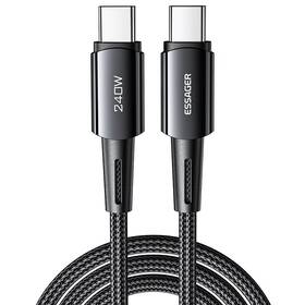 Kabel Essager Sunset USB-C / USB-C 2.0 5A, 240W, 1m černý


