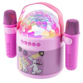 Přenosný reproduktor GoGEN BOB A BOBEK DISCO růžová barva
