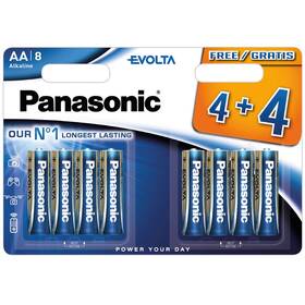 Baterie alkalická Panasonic Evolta AA, LR06, blistr 4+4ks 

