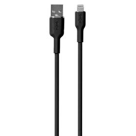 Kabel Puro Soft Lightning/USB-A 12 W, 1,5 m černý

