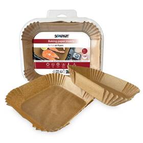Papírové formy Scanpart SCA2910070011, 20×15 cm (100 ks) hnědá

