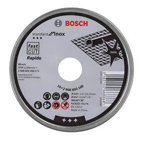 Řezný kotouč Bosch 125x1.0x22.23mm (10 ks) 

