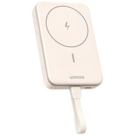 Powerbanka UGREEN 10000mAh Mini Magnetic Wireless 20W béžová

