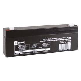 Olověný akumulátor EMOS bezúdržbový 12 V/2,2 Ah, faston 4,7 mm 

