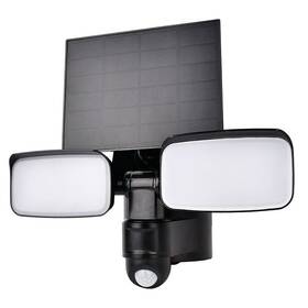 Venkovní svítidlo Solight LED solární se senzorem, 9W, 850lm, 4000K, Li-Ion černé

